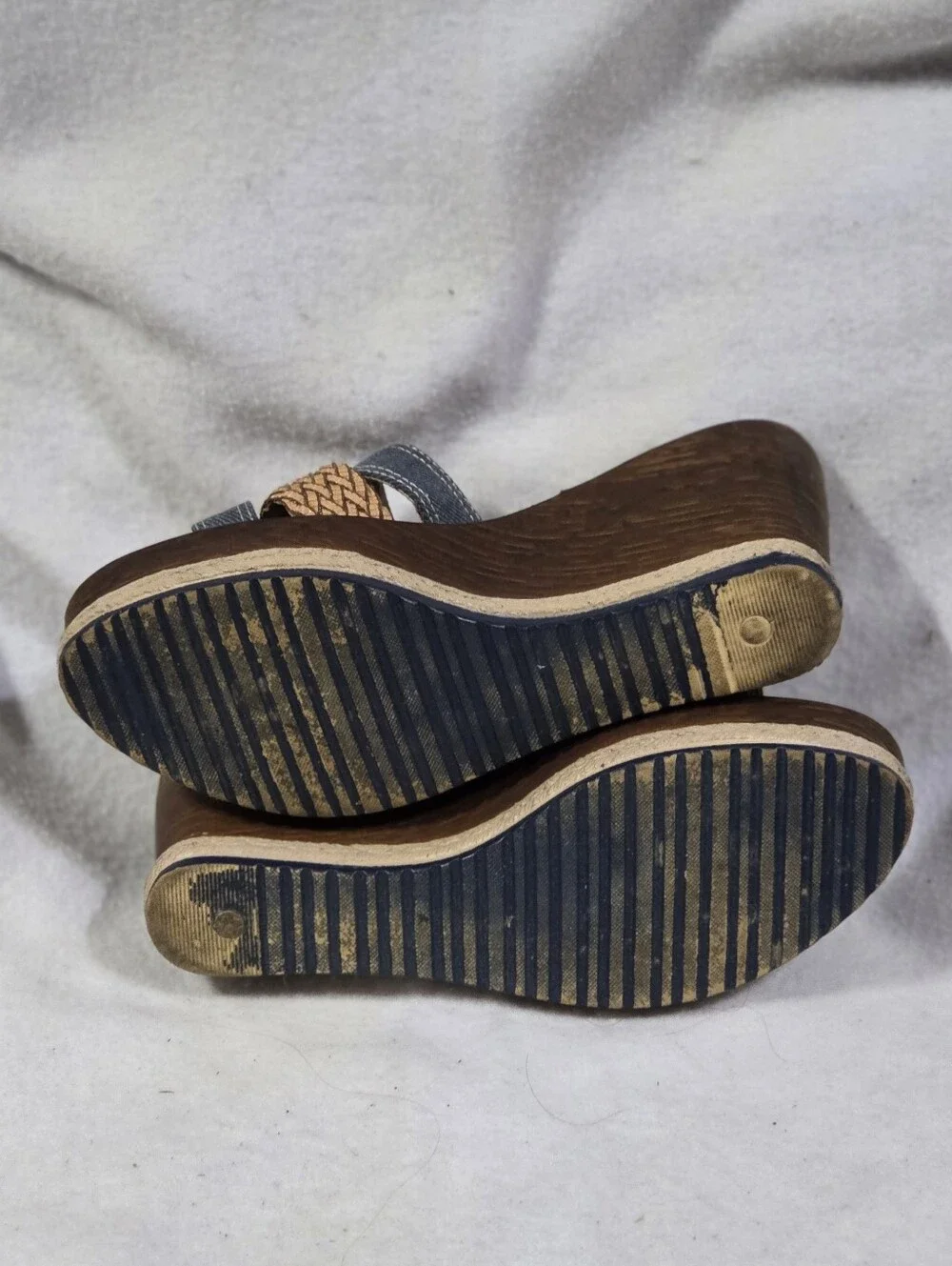 Italian Shoemakers Slide On Jean Wedges Size 8.5